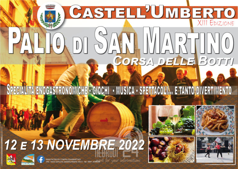 castellumberto  sabato 12 e domenica 13 novembre il palio di san martino e la corsa delle botti