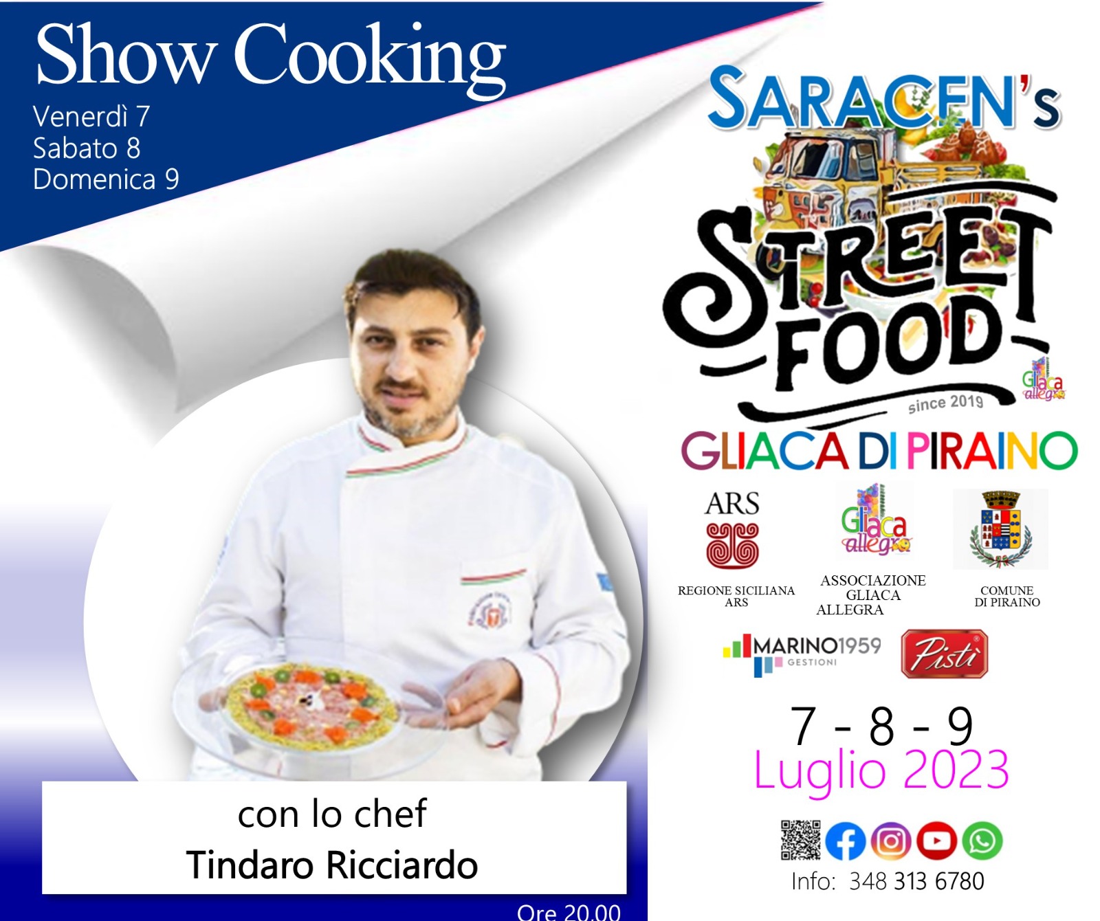 gliaca di piraino  la locandina degli eventi che animeranno il saracens street food