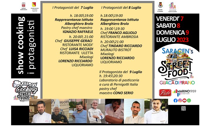 piriano  show cooking  il saracens street food di gliaca cala i suoi assi