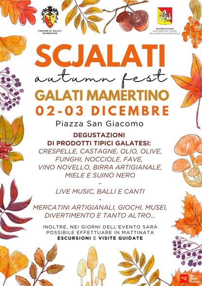 galati mamertino  scjalati autumn fest 2023, spostato al 2 e 3 dicembre